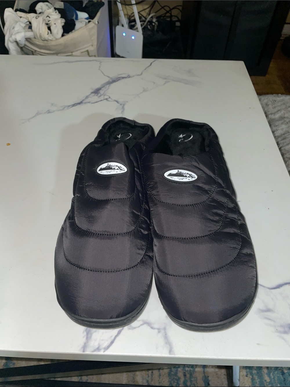 CRTZ Crib Crep Quilted Black Slip-On Loafers